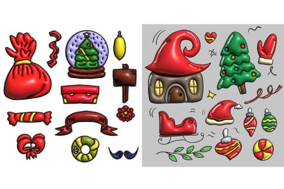 3D Christmas Element for Creative Projects