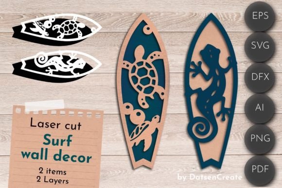 3D Layered SVG Surf Wall Art for Summer: Creative Decor That Captures the Beach Vibe