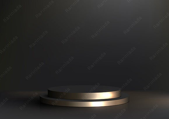 3D Luxury Gold Black Podium Background: A Modern Design for Stunning Presentations