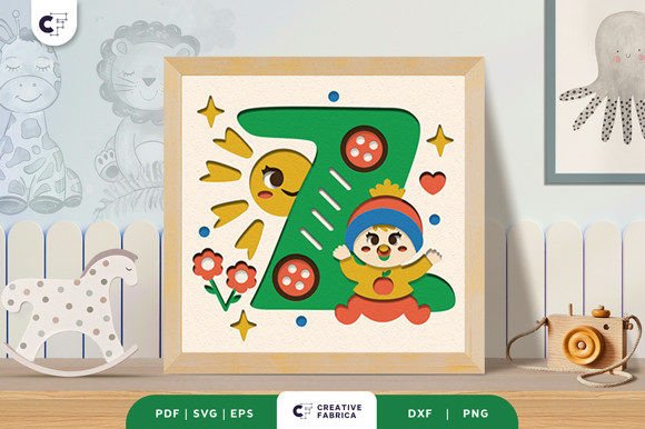 Baby Alphabet Z Monogram 3D Papercut SVG: A Creative Addition to Your Baby’s Room
