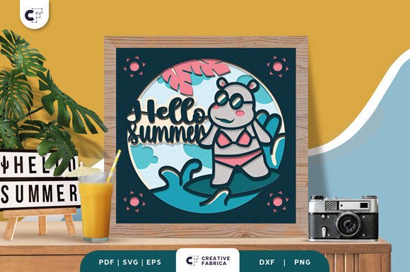 Baby Animal in the Beach 3D Shadow Box: A Creative Addition for Summer Vibe Enthusiasts