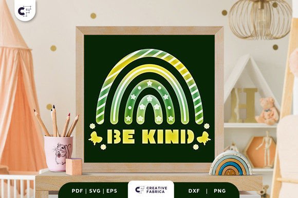 Be Kind Boho Rainbow 3D Paper Cut: A Unique Addition to a Newborn's Room
