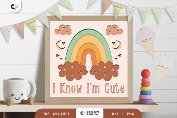 Boho Rainbow 3D SVG for Adorable Nursery Decor