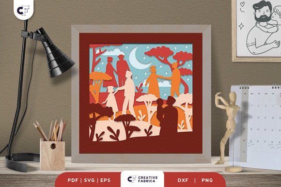 Father and Daughters Life 3D Shadow Box: A Heartfelt Celebration of Love and Memories
