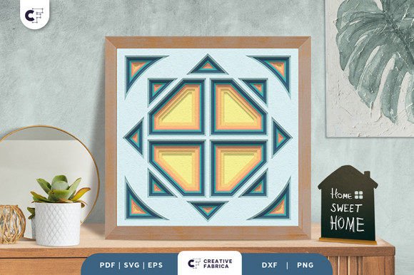Geometrical Squares 3D Shadow Box: A Modern Twist on Paper Art