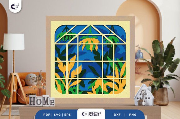 Greenhouse 3D Layered Paper Cut SVG: A Creative Way to Bring Nature Indoors