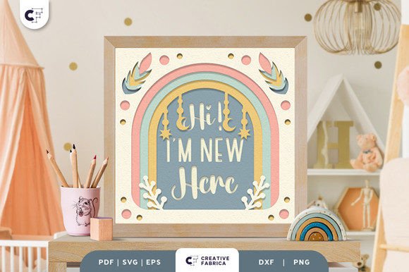 Hi I’m New Here Boho Rainbow 3D Papercut: A Thoughtful Addition to Creative and Strategic Spaces