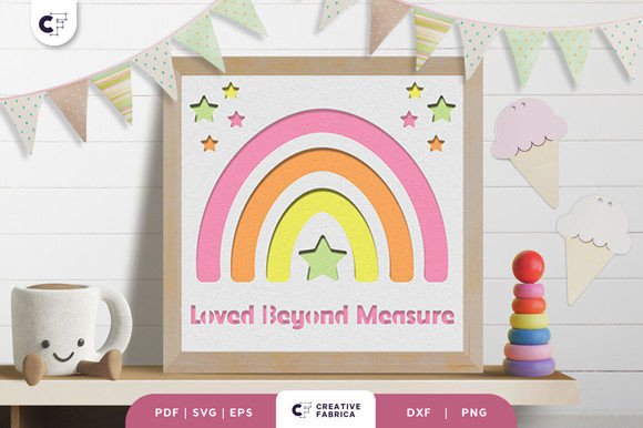 Loved Beyond Measure 3D Paper Cut SVG: A Heartfelt Addition to Modern Nurseries