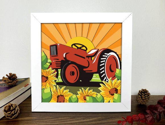Tractor Shadow Box 3D SVG: A Creative Tool for Modern Crafters