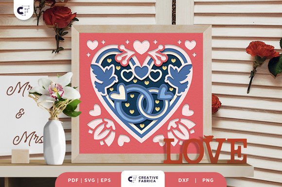 Wedding Rings with Heart Shape 3D SVG: A Romantic Twist on Modern Craftsmanship